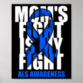 ALS Bewustmakingsmaand Blauwe lintemomagevechten k Poster (Voorkant)