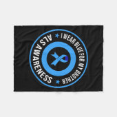 Als bewustzijn Draag Blauw Voor Broer Als bewustzi Fleece Deken (Voorkant (Horizontaal))