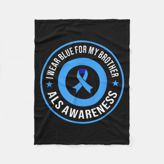Als bewustzijn Draag Blauw Voor Broer Als bewustzi Fleece Deken (Voorkant)