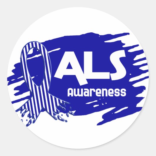 ALS-bewustzijn F5 Ronde Sticker (Voorkant)
