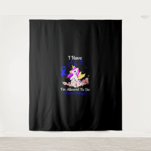 ALS Bewustzijn Funny Unicorn Support Quote Familie Wandkleed
