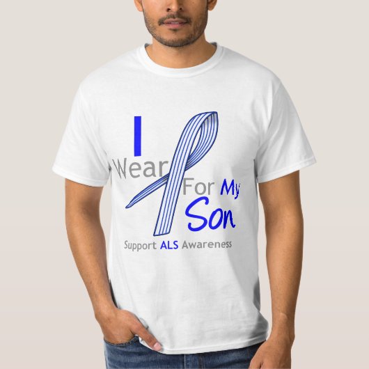 ALS BEWUSTZIJN IK Draag ALS Lint VOOR Mijn zoon T-shirt (Voorkant)
