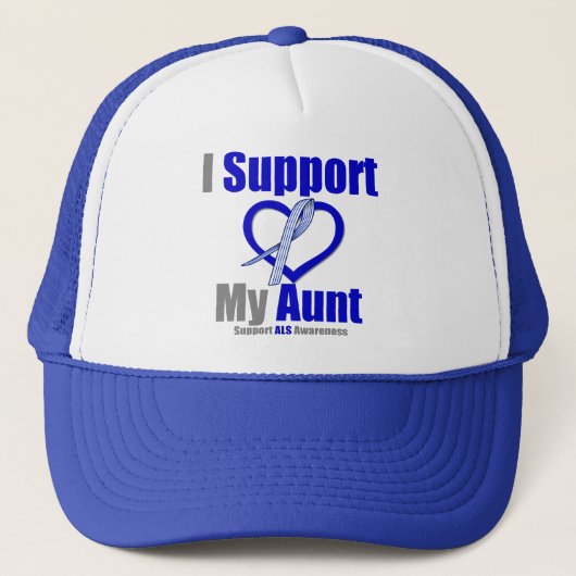 ALS-bewustzijn Ik steun mijn tante Trucker Pet (Voorkant)