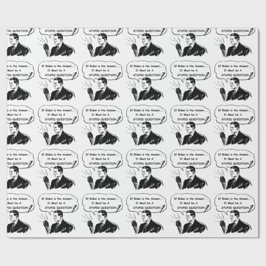 Als Biden het antwoord Comic is Cadeaupapier (Vlak)