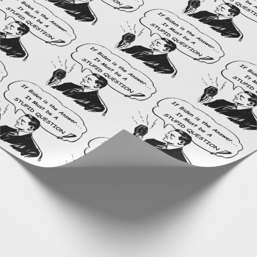 Als Biden het antwoord Comic is Cadeaupapier (Hoek)