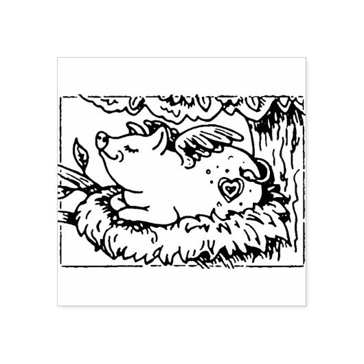 ALS BIGGEN VLIEGEN MAKEN ZE NESTEN, SCHATTIGE VLIE RUBBERSTEMPEL (Afrduk)