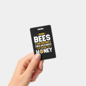 Als Bijen Schemperen Badge (Handheld)