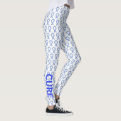 ALS Blue and White Awareness Ribbon Art Leggings (Rechts)