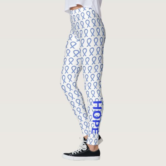 ALS Blue and White Awareness Ribbon Art Leggings (Links)
