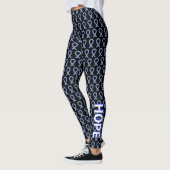 ALS Blue and White Awareness Ribbon Art Leggings (Links)