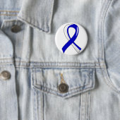 ALS Blue White Ribbon 3 Ronde Button 5,7 Cm (In situ)