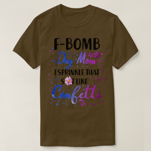 Als bom bestrooi ik die schoten als cofetti t-shirt (Design voorkant)
