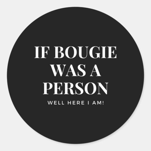 Als Bougie een persoon was, dan ben ik hier Ronde Sticker (Voorkant)