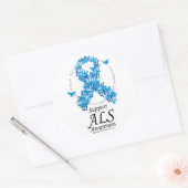 ALS Butterfly-lint Ronde Sticker (Envelop)