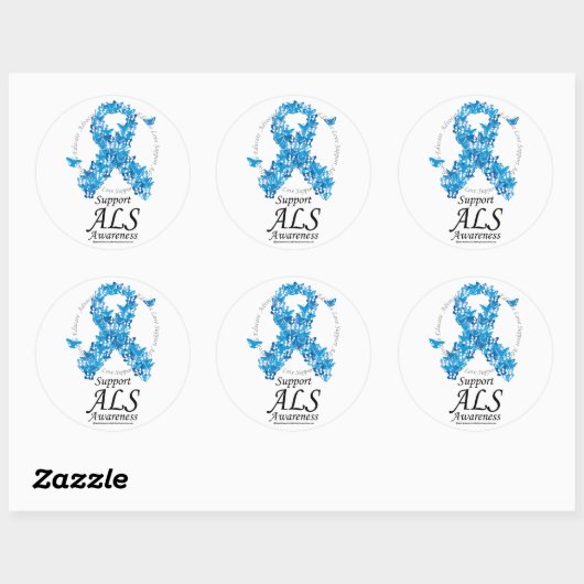 ALS Butterfly-lint Ronde Sticker (Vel)