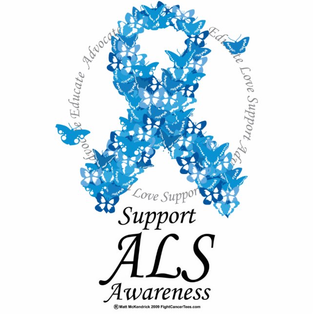 ALS Butterfly-lint Staand Fotobeeldje (Voorkant)