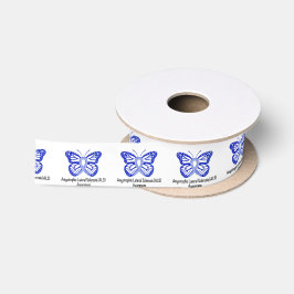 ALS Butterfly Ribbon of Hope 1,5 inch Satijnen Lint