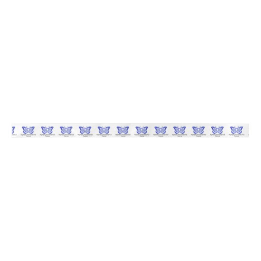 ALS Butterfly Ribbon of Hope 1,5 inch Satijnen Lint (Voorkant)