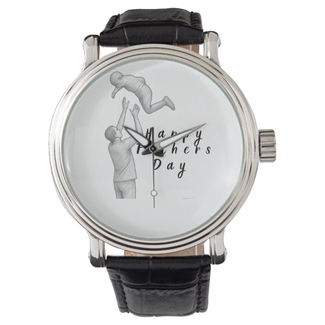 Als cadeau voor Vaderdag Horloge (Voorkant)