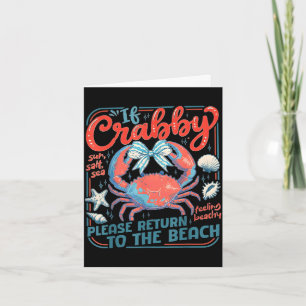 Als chagrijnig terug naar het strand grappige zome kaart