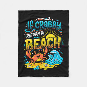Als chagrijnig terug naar strand oceaan zomer vaka fleece deken