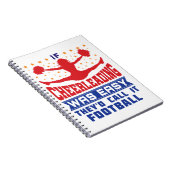 Als Cheerleader Easy Funny Cheerleader Cheer was Notitieboek (Rechterzijde)