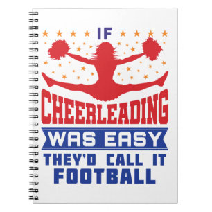 Als Cheerleader Easy Funny Cheerleader Cheer was Notitieboek
