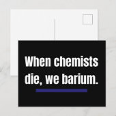 Als chemici sterven, barium we. briefkaart (Voorkant / Achterkant)