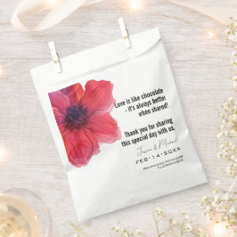 Als Chocolade.... Anemone Droomlandschap Bruiloft Bedankzakje