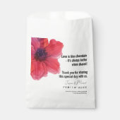 Als Chocolade.... Anemone Droomlandschap Bruiloft Bedankzakje (Voorkant)