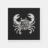 Als Crabby alsjeblieft terugkeert naar Beach Funny Servet (Voorkant)