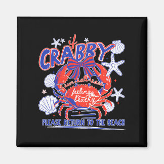 Als Crabby Retourneer Alsjeblieft Naar Het Strand  Magneet