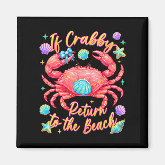 Als Crabby terugkeert naar het strand Zomer krab Magneet