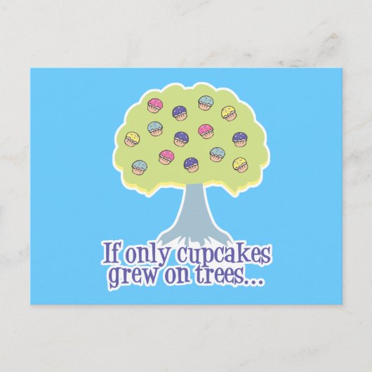 Als Cupcakes maar aan Bomen groeiden Briefkaart (Voorkant)