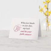 Als de angstaanjagende knokjes het vertrouwen geve kaart (Gele Bloem)