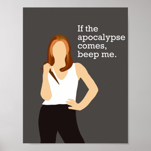 als de apocalyps komt poster (Voorkant)