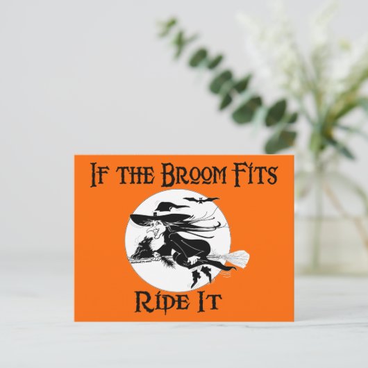 Als de bezem op Briefkaarten past (Staand voorkant)