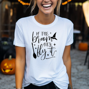 Als de bezem past dan Fly It Grappige Halloween T-shirt
