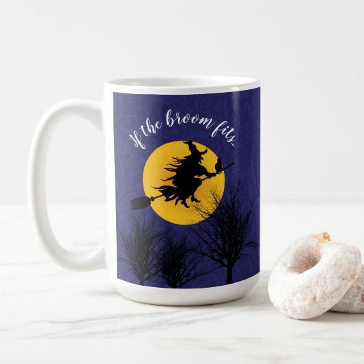 Als de bezem past Grappige Halloween Koffiemok (Met donut)