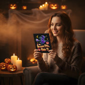 Als de bezem past Ride It Halloween Witch ontwerp Briefkaart