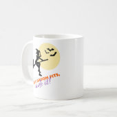 Als de bezem past, rijd het heks op bezem Hallowee Koffiemok (Voorkant links)