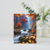 Als de bladeren beginnen te veranderen van kleur e briefkaart (Staand voorkant)