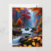 Als de bladeren beginnen te veranderen van kleur e briefkaart (Voorkant / Achterkant)