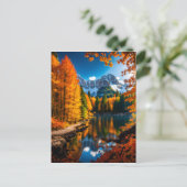 Als de bladeren beginnen te veranderen van kleur e feestdagenkaart (Staand voorkant)