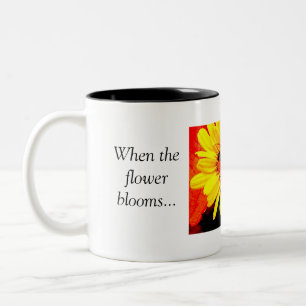 Als de bloem bloeit... tweekleurige koffiemok