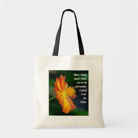 Als de bloem niet bloeit... tote bag (Voorkant)