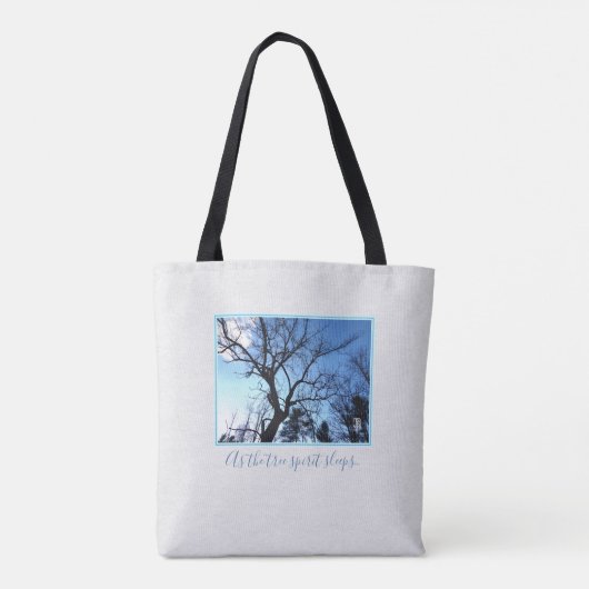 Als de boomgeest canvas tas slaapt (Achterkant)