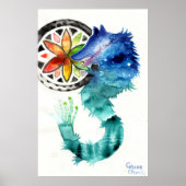 als de dacische wolf het bos mist poster (Voorkant)