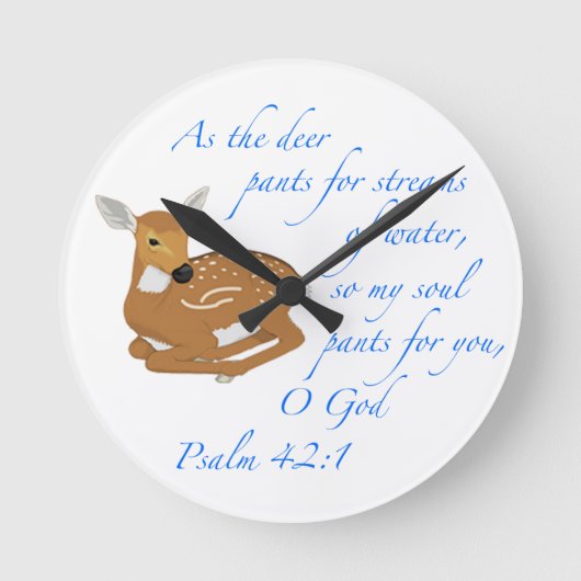 Als de Deer Klock Ronde Klok (Voorkant)