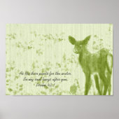 Als de Deer Pants voor het water Psalm Poster (Voorkant)